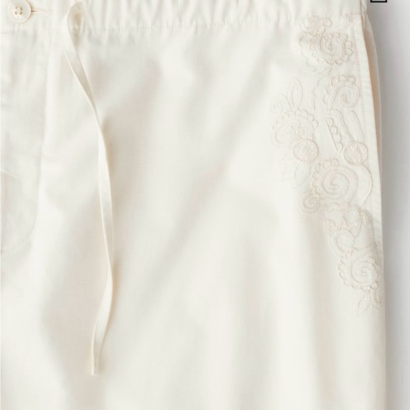 Men’s H&M x Anamika Khanna Cream Wide-Leg Cotton Embroidered Pants. L. NWT. - Picture 5 of 9